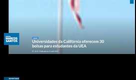 
							         Universidades da Califórnia oferecem 30 bolsas para estudantes da ...								  
							    