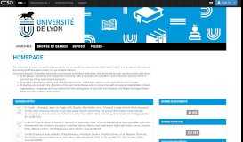 
							         Université de Lyon - Homepage								  
							    