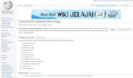 
							         Universitas Quality Berastagi - Wikipedia bahasa Indonesia ...								  
							    