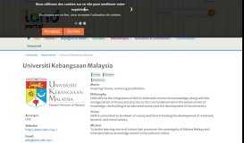 
							         Universiti Kebangsaan Malaysia | Land Portal								  
							    