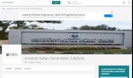 
							         Universiti Sultan Zainal Abidin (UNiSZA) | Kuala Terengganu								  
							    
