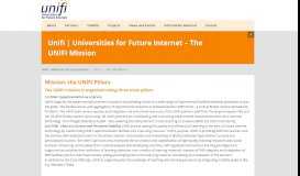 
							         Universities for Future Internet | The UNIFI Mission – Mission ... - Unifi								  
							    