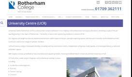 
							         University Centre (UCR) - Rotherham College								  
							    