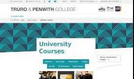 
							         University Courses - Truro and Penwith College								  
							    