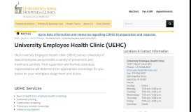 
							         University Employee Health Clinic (UEHC) | University of Iowa ...								  
							    