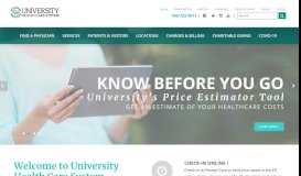 
							         University Health Care System								  
							    