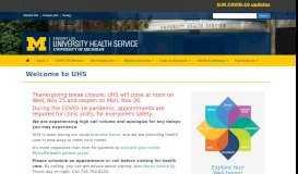 
							         University Health Service - University of Michigan								  
							    