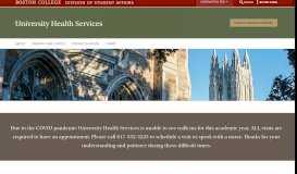 
							         University Health Services - Boston College								  
							    