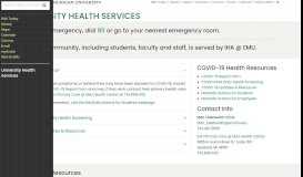 
							         University Health Services - Eastern Michigan University								  
							    