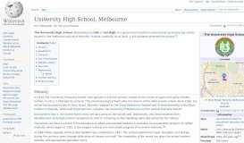 
							         University High School, Melbourne - Wikipedia								  
							    
