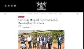 
							         University Hospital Receives Facelift, Remodelling On Course ...								  
							    