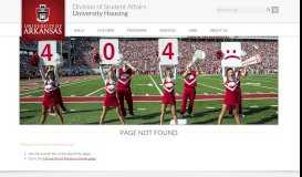 
							         University Housing | Calendar - University of Arkansas								  
							    