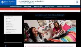 
							         University Housing - Homewood Student Affairs - Johns Hopkins ...								  
							    