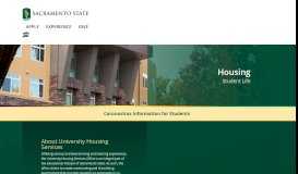 
							         University Housing Services Home - Sacramento State								  
							    