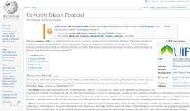 
							         University Islamic Financial - Wikipedia								  
							    