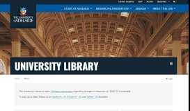 
							         University Library | University Library - University of Adelaide								  
							    