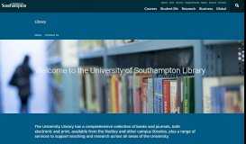 
							         University Library | University of Southampton								  
							    