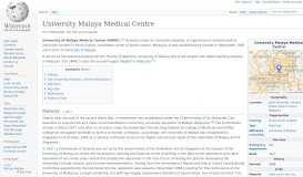 
							         University Malaya Medical Centre - Wikipedia								  
							    
