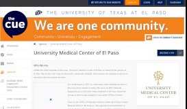 
							         University Medical Center of El Paso | The CUE								  
							    