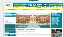 
							         University of Applied Sciences - MASTER AND MORE								  
							    