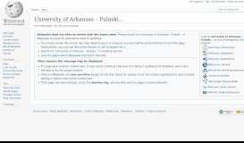 
							         University of Arkansas – Pulaski Technical College - Wikipedia								  
							    