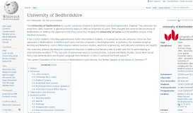 
							         University of Bedfordshire - Wikipedia								  
							    