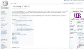 
							         University of Belize - Wikipedia								  
							    