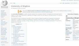 
							         University of Brighton - Wikipedia								  
							    