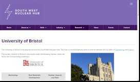 
							         University of Bristol | South West Nuclear Hub								  
							    