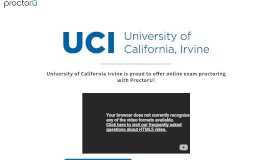 
							         University of California, Irvine - ProctorU								  
							    