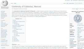 
							         University of California, Merced - Wikipedia								  
							    