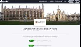 
							         University of Cambridge - Overleaf, Online LaTeX Editor								  
							    