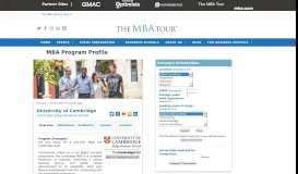 
							         University of Cambridge - The MBA Tour								  
							    