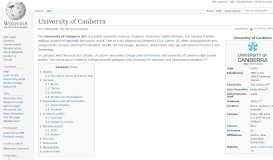 
							         University of Canberra - Wikipedia								  
							    