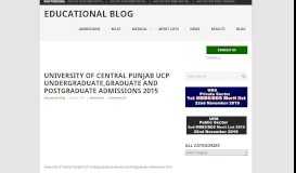 
							         University of Central Punjab UCP Undergraduate,Graduate and ...								  
							    
