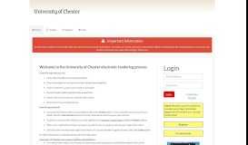 
							         University of Chester Electronic Tendering Site - Home								  
							    