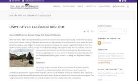 
							         University of Colorado Boulder - College Bound Mentor								  
							    