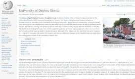 
							         University of Dayton Ghetto - Wikipedia								  
							    