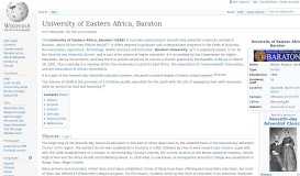 
							         University of Eastern Africa, Baraton - Wikipedia								  
							    