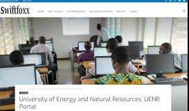 
							         University of Energy and Natural Resources, UENR Portal | Swiftfoxx								  
							    