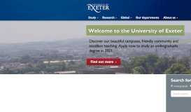 
							         University of Exeter: Home								  
							    