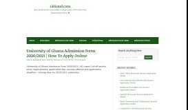
							         University of Ghana 2019/2020 Admission Form is out | Apply Here ...								  
							    