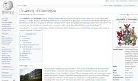 
							         University of Glamorgan - Wikipedia								  
							    