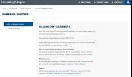 
							         University of Glasgow - MyGlasgow - Careers Service - Log in to ...								  
							    