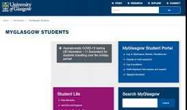
							         University of Glasgow - MyGlasgow - MyGlasgow Students								  
							    