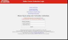 
							         University of Hartford Online Course Evaluation Login								  
							    
