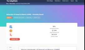 
							         University of Hawaii at Manoa (UHM) Reviews, Financial Aid, FAFSA ...								  
							    