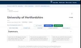 
							         University of Hertfordshire - Complete University Guide								  
							    