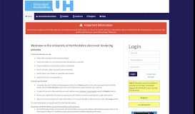 
							         University of Hertfordshire Electronic Tendering Site - Home								  
							    