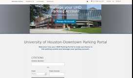 
							         University of Houston-Downtown Parking Portal								  
							    